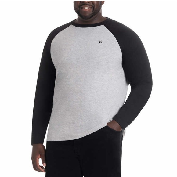 Hurley Men’s Long Sleeve Tee, Gray (size : L) - Picture 2 of 8